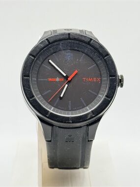 Timex Ironman Analog Watch Black with Red 42mm Indiglo